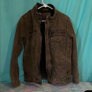 Levi's Men's small Military Green Field Jacket zipper and snaps